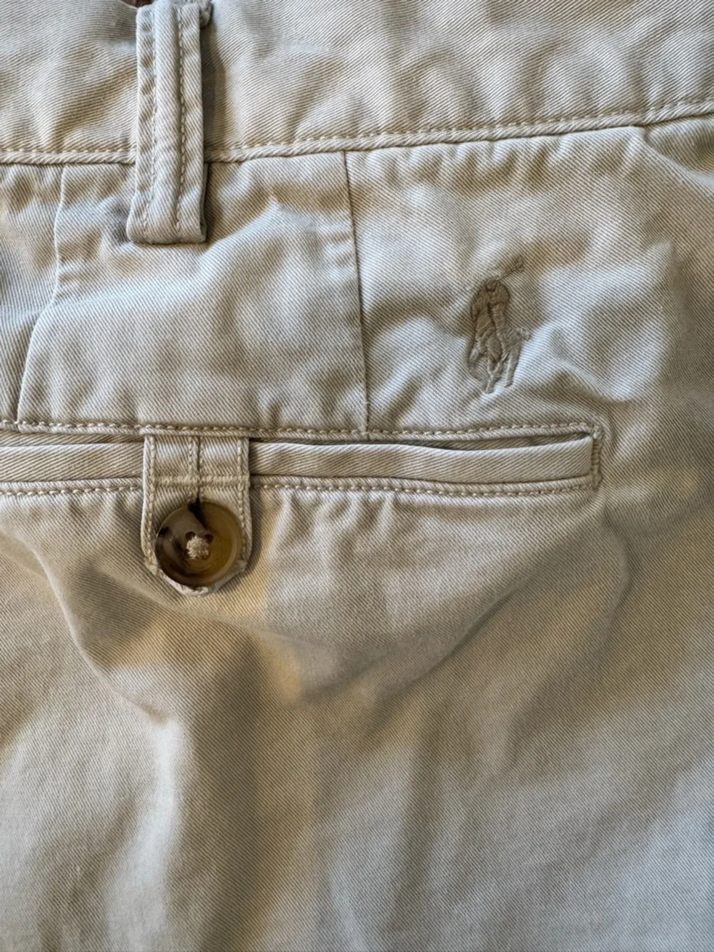 Polo by Ralph Lauren Light Khaki Cotton Flat-Front Shorts